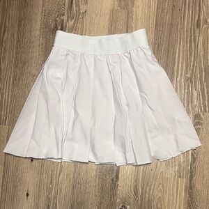White Varsity Pleated Women's Skort